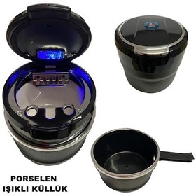 Resim Bmw Tip Işıklı Küllük Bardaklıklı Porselen İç Havza N11.173 