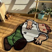 Resim 1 Adet Peluş Yumuşak Taklit Kaşmir Alan Paspası Benzersiz Karikatür Karakter Tasarımlı - Rahat Yatak Odası, Koltuk veya Ev Dekorasyonu Paspası. Bu paspas kanepe aksesuarı, oturma odası paspası veya eğlenceli oda vurgusu olarak hizmet verir, sadece elde yıkayın. Yumuşak, kabarık dokusu ve canlı 