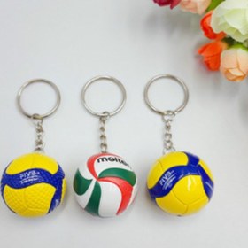 Resim 3 adet/1 adet Şık PVC Voleybol Anahtarlık - Spor Tutkunları ve Koleksiyoncular için İdeal Hediye, Dayanıklı ve Hafif, Karışık Renkler (Sarı, Mavi, Yeşil, Beyaz), Spor Tutkunları için Mükemmel 