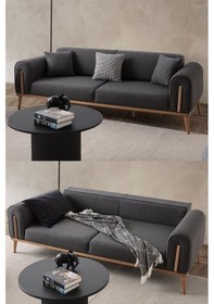 Resim Riva 3'lü Koltuk Antrasit Antrasit 