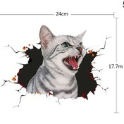 Resim Crack Araba Sticker Yaratıcı Kedi/köpekler 3d Pencere Duvar Su Geçirmez İçin Kendinden Yapışkan Çıkartma 3 
