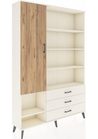 Resim Arges Dolap 9 Raflı 3 Çekmeceli Tek Kapaklı 132x30x195 Aytaş... Aytaşı 