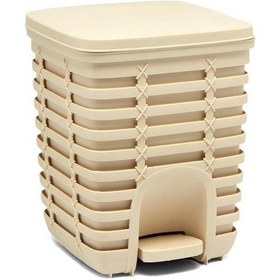 Resim Primanova Palm Pedallı Çöp Kovası Bej M-E54-09 Bej 