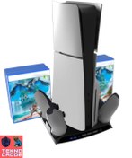 Resim beboncool P5D-002 Ps5 Slim Disk/Ps5 Slim Dijital Uyumlu Stand Şarj Cihazı Soğutucu Fan 