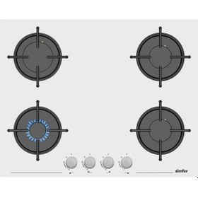 Resim Simfer Steam Master 8245 + 3654 Beyaz 2'li Ankastre Set 