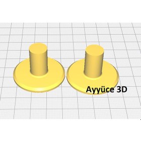 Resim Ayyüce 3d, Ford Fiesta 07-21 Bagaj Pandizot Ayak Pimleri, 2 Adet, Siyah - 