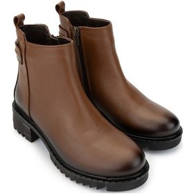 Resim Tamer Tanca Kadın Hakiki Deri Taba Casual Bot 322 1950811 Bn Bot Sk24-25 Taba Fltr Taba 