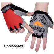 Resim Anti Kayma Şok Nefes Yarım Parmak Eldiven Nefes Bisiklet Eldiveni Spor Erkek Pembe M Pembe 