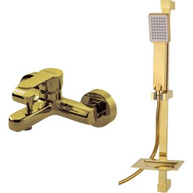 Resim Newarc Domino Altın Banyo Bataryası Altın Sürgülü Üst 971518-431600 