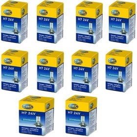 Resim Fesanotomotiv 10 Adet Hella H7 24 Volt Far Ampulü 70Watt Made In Germany 8Gh178 