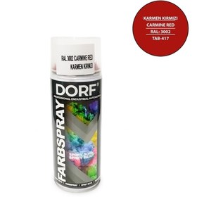 Resim dorf Kırmızı Sprey Boya Karmen Kırmızı Akrilik Ral3002 400ml 