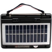 Resim Techno Stock Ktf-1428 Solar Panel Destekli Şarjlı Bluetooth Hoparlör – Fm/Am/Sw Radyo, Aux Ve Tf Kart Girişli 