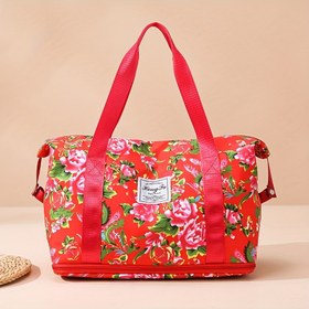 Resim 2024 Yeni Moda Çin Tarzı Baskılı Büyük Kapasiteli Seyahat Çantası, Bagaj, El Çantası ve Crossbody Çantası. 