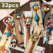 Resim 32 adet TLENPO Soyut Graffiti Hayvan Kitap İşaretleri - Canlı Renklerle Renkli Karikatür Hayvan Serisi, Dayanıklı Kağıt Malzemesi, Yaratıcı Estetik Kitap İşaretleri Öğretmenler, Okuyucular, Kitap Severler İçin - Hediye, Parti, Doğum Günü, Kitap Severi Hediyeleri İçin İdeal | Karikatür Kitap İşaretleri | Kağıt Kitap İşaretleri 