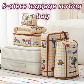 Resim HEART 5 Parça Valiz ve Seyahat Organizatör Çantaları - Ayakkabı Bölmeli, Dayanıklı Çok Fonksiyonlu Depolama Çantaları, Fermuarlı Günlük Kıyafet Organizatörleri (Okula Dönüş, Tatil, 5 Parça Set) xxx ile Uyumlu 