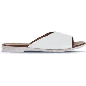 Resim Bueno Shoes Beyaz Deri Kadın Düz Terlik 01WA3010 01WA3010 