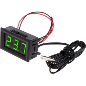 Resim Motorobit 12V Su Geçirmez Termometre Sıcaklık Sensörü -50°C ile 110°C Ölçüm Aralığı Yeşil 