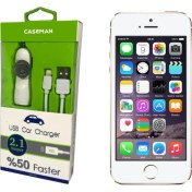 Resim Case Man Apple iPhone Uyumlu 5s Araç Şarj Cihazı Adaptör + Data Kablosu Hızlı Şarj Özellikli 