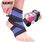 Resim 1 adet Elastik Bandaj Ayak Koruyucu, Bisiklet Dağcılık Sporları için Basınçlı Ayak Sarma 