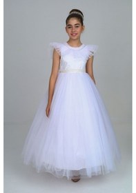 Resim Asortix Kız Çocuk Tarlatanlı Abiye Elbise Beyaz 