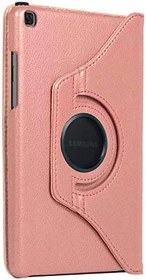 Resim Microsonic Samsung Galaxy Tab A 8" 2019 T290 için Kılıf 360 Rotating Stand Deri Rose Gold [Galaxy Tab A 8 T290 ile Uyumlu Kılıf - Rose Gold] 
