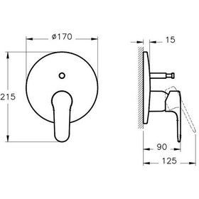 Resim Artema Root Round Ankaste Banyo Bataryası Bakır A4272726 Bakır 