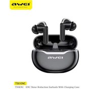 Resim T50 Enc Awei T50enc Kablosuz Kulaklıklar 4 Mic Bluetooth Tws Kulaklık Hıfı Kulaklık Dokunmatik Kontrol Düşük Gecikme Modu Enc Çağrı Kulaklıkları 