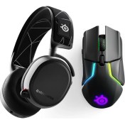 Resim Steelseries Arctis 9 7.1 Surround Wireless Oyuncu Kulaklığı + Rival 650 Kablosuz Oyuncu Mouse 