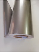 Resim Parlak Gümüş Yapışkanlı Dekoratif Folyo 1 M-122 Cm 