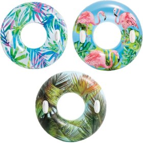 Resim Tutunmalı Transparan Çiçekli Simit 97 cm Intex - 58263 (Lisinya) 