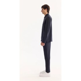 Resim AVVA Erkek Lacivert Klasik Yaka Hızlı Kuruyan Non-Iron Comfort Fit Gömlek Ceket A52Y2118 