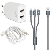 Resim Tecno Lightning - Type-C 12 Watt Hızlı Şarj Aleti Beyaz 