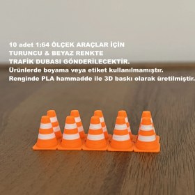 Resim Almalı 1:64 Ölçek Diaroma Trafik Aksesuarı Duba (10 Adet) - (Araçlar Dahil Değildir) 