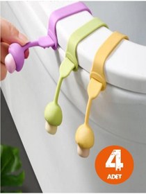 Resim Kitchen Dream 4'lü Set Mantar Tasarımlı Klozet Tutacağı Kaldırma Aparatı (24x2,4 Cm) 