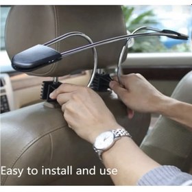 Resim Point Oto Araç Koltuk Arkası Araba Koltuk Elbise Askısı Metal Krom Elbise Askılık Gri 