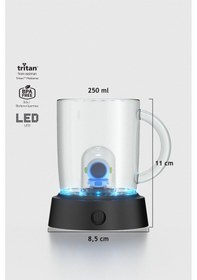 Resim Renga Joy Astronot Figürlü 250 Ml Kulplu Mavi Led Işıklı Tritan Bardak 222061 Mavi 