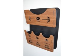 Resim Ahwall Apartman Ortak Fatura & Posta Kutusu Ahşap Mdf Siyah - Kiraz 