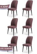 Resim Canisa Concept Etra Serisi Ahşap Gürgen Ayaklı 1.sınıf 6 Adet Sandalye/renk Gülkrsu Ayaklar Siyah 