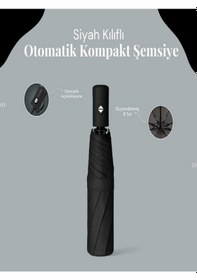 Resim Siyah Kılıflı Otomatik Kompakt Şemsiyee Siyah 