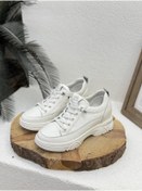 Resim Guja 24Y314 LASTİK BAĞCIKLI İÇTEN DOLGULU HAKİKİ DERİ SNEAKER SPOR AYAKKABI KADIN 