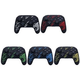 Resim Nintendo Switch Pro Oyun Kolu İçin Yumuşak Şok Emici Silikon Koruyucu Kılıf Kırmızı 