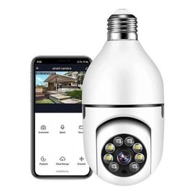 Resim Wifi 360 Panoramik Ampul Kamera Gece Görüş Ses Akıllı Hareket Algılayıcı 
