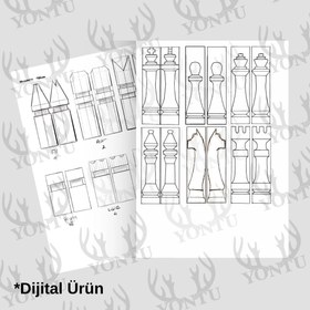 Resim Satranç Şablonları - Dijital Ürün 