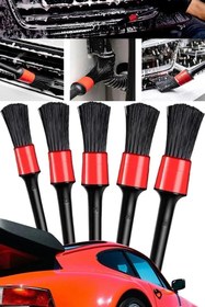 Resim TechnoStation Araba Oto Araç Detaylı Temizlik Fırça Seti 5'li Oto Araba Yıkama Klima Temizleme Fırça Takımı 