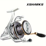 Resim XSHARKS KF Serisi Uzun Mesafe Atış Balıkçılık Makinesi, Paslanmaz Çelik Rulmanlar, 4.6:1 Yüksek Hızlı Dişli Oranı, Hafif Tasarım (530g), Her İki El İçin Uygun Sap, Tatlısu & Tuzlu Su Balıkçılığı İçin İdeal, Tatlısu Balıkçılığı | Şık Balıkçılık Ekipmanı | Alüminyum Makara 
