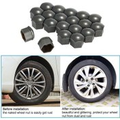 Resim Vkemall Vw Audi Araba Lastik Somun Toz Koruma Kapağı 20 Adet + 1 Araç, 17mm İç Çap, 15mm Yükseklik, Gri Renk, Korozyon Engeli, Tez Kurulum 