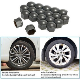 Resim Vkemall Vw Audi Araba Lastik Somun Toz Koruma Kapağı 20 Adet + 1 Araç, 17mm İç Çap, 15mm Yükseklik, Gri Renk, Korozyon Engeli, Tez Kurulum 