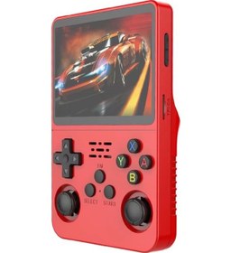 Resim Konsol Plus R36s Retro 3.5" 64 GB El Oyun Konsolu Kırmızı 