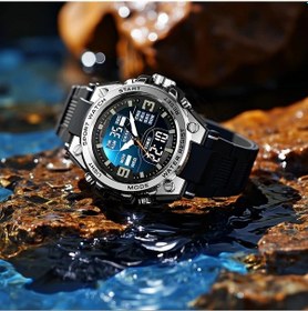 Resim Primepickings Silvery Kadın Erkek Büyük Ekranlı Su Geçirmez Dijital Saat Dayanıklı Spor Kronometre Diğer 