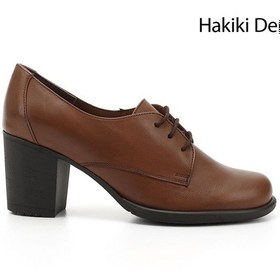 Resim Gönderi R Kadın Taba Antik Bağcıklı Orta Kalın Topuklu Hakiki Deri Oxford Ayakkabı Gdza13424135 Taba 